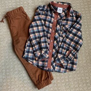 ⭐️ Suede Trim Plaid Flannel Shirt ⭐️